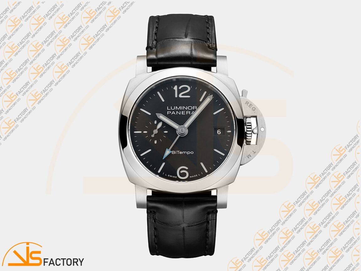 VS Factory Panerai Luminor Quaranta BiTempo PAM1365 Black Dial Stainless Steel Rubber P.900 Movement - 图片 3
