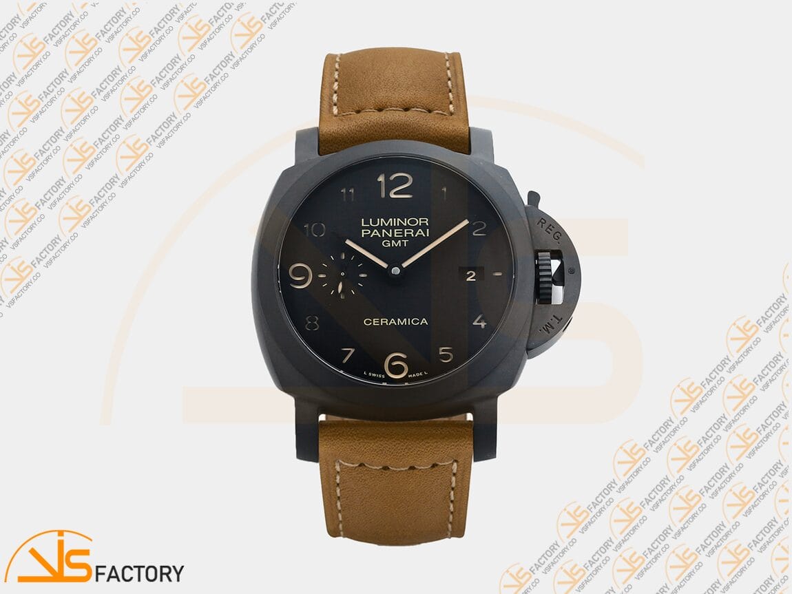 VS Factory Panerai Luminor GMT PAM441 Brown Dial Ceramic P.9001 Movement - 图片 3