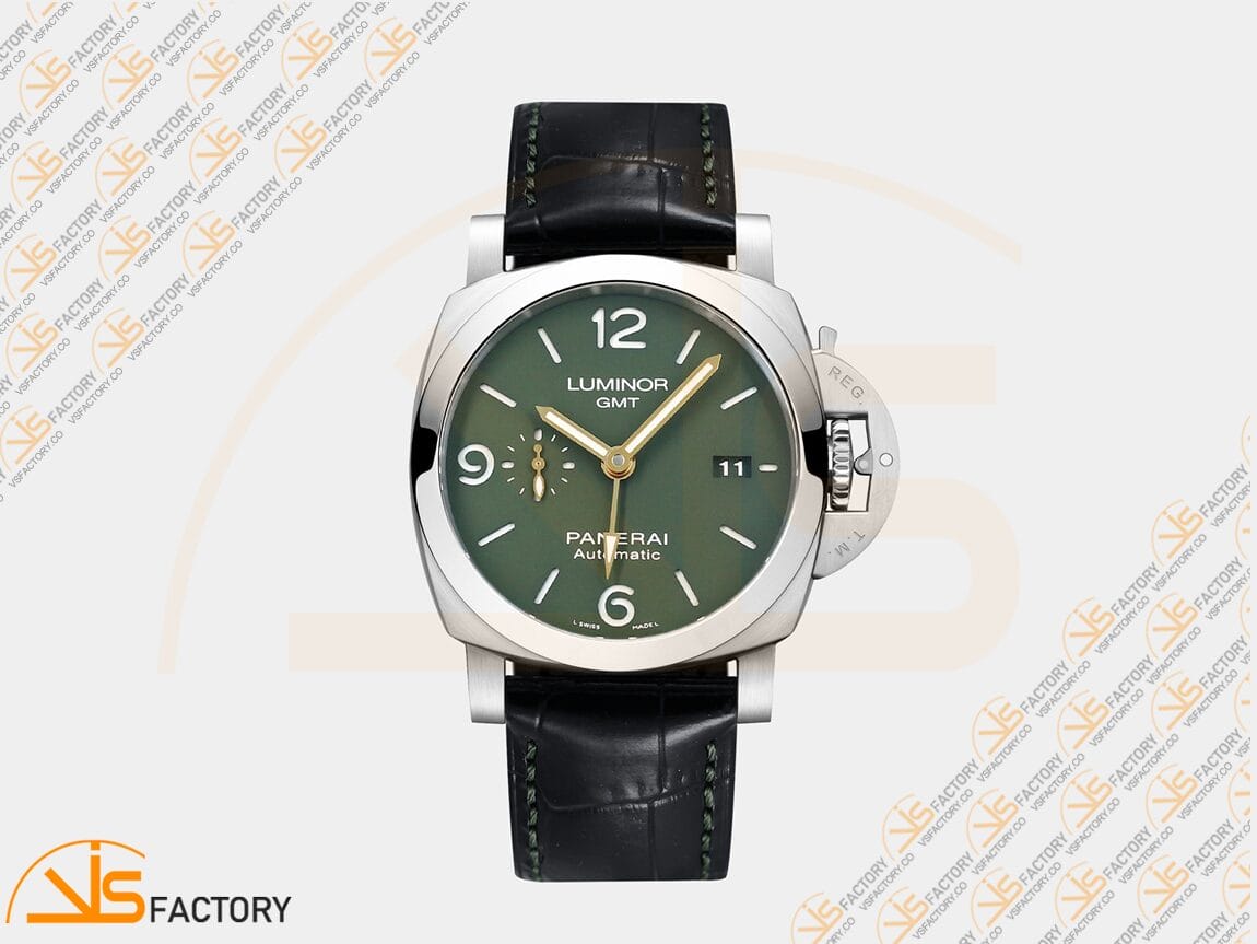 VS Factory Panerai PAM1056 Luminor GMT Green Dial Steel Case P9011 Movement - 图片 3