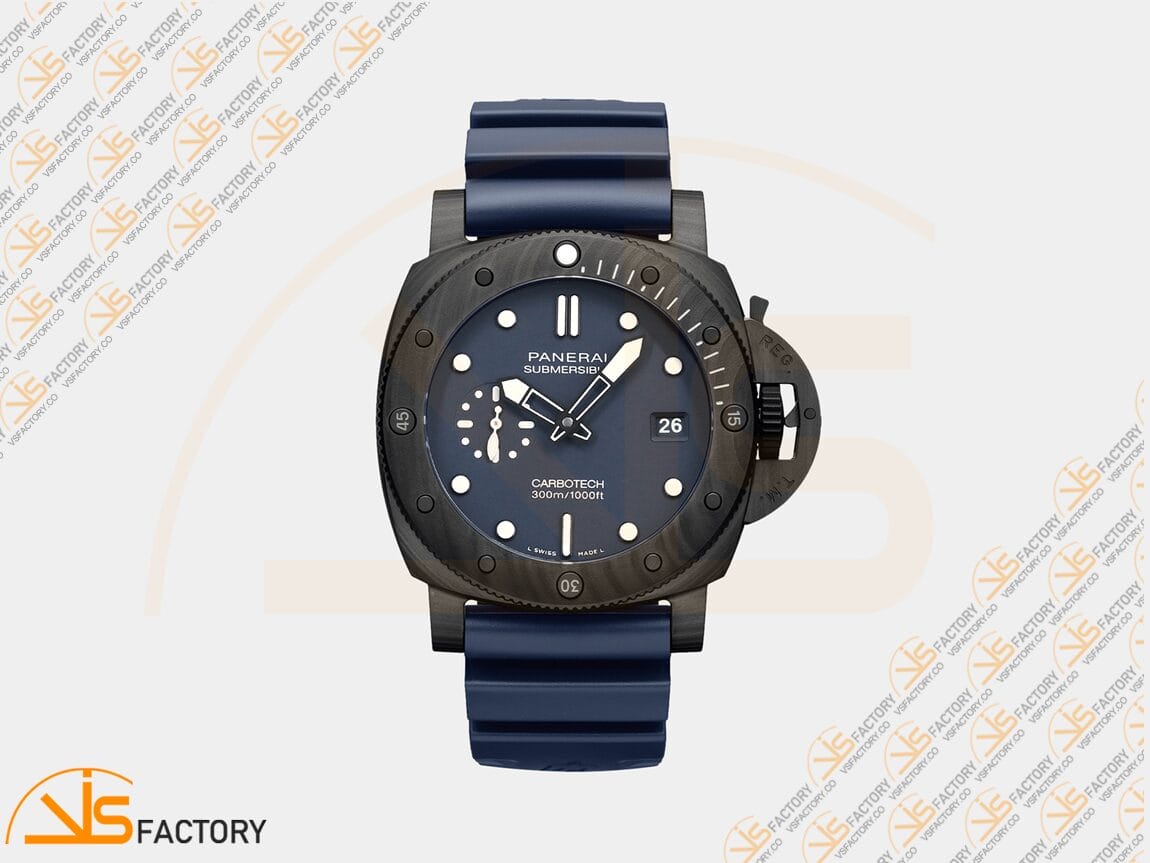 VS Factory Panerai Submersible PAM1232 QuarantaQuattro 44mm Black Dial Fiber Case P900 Movement - 图片 3