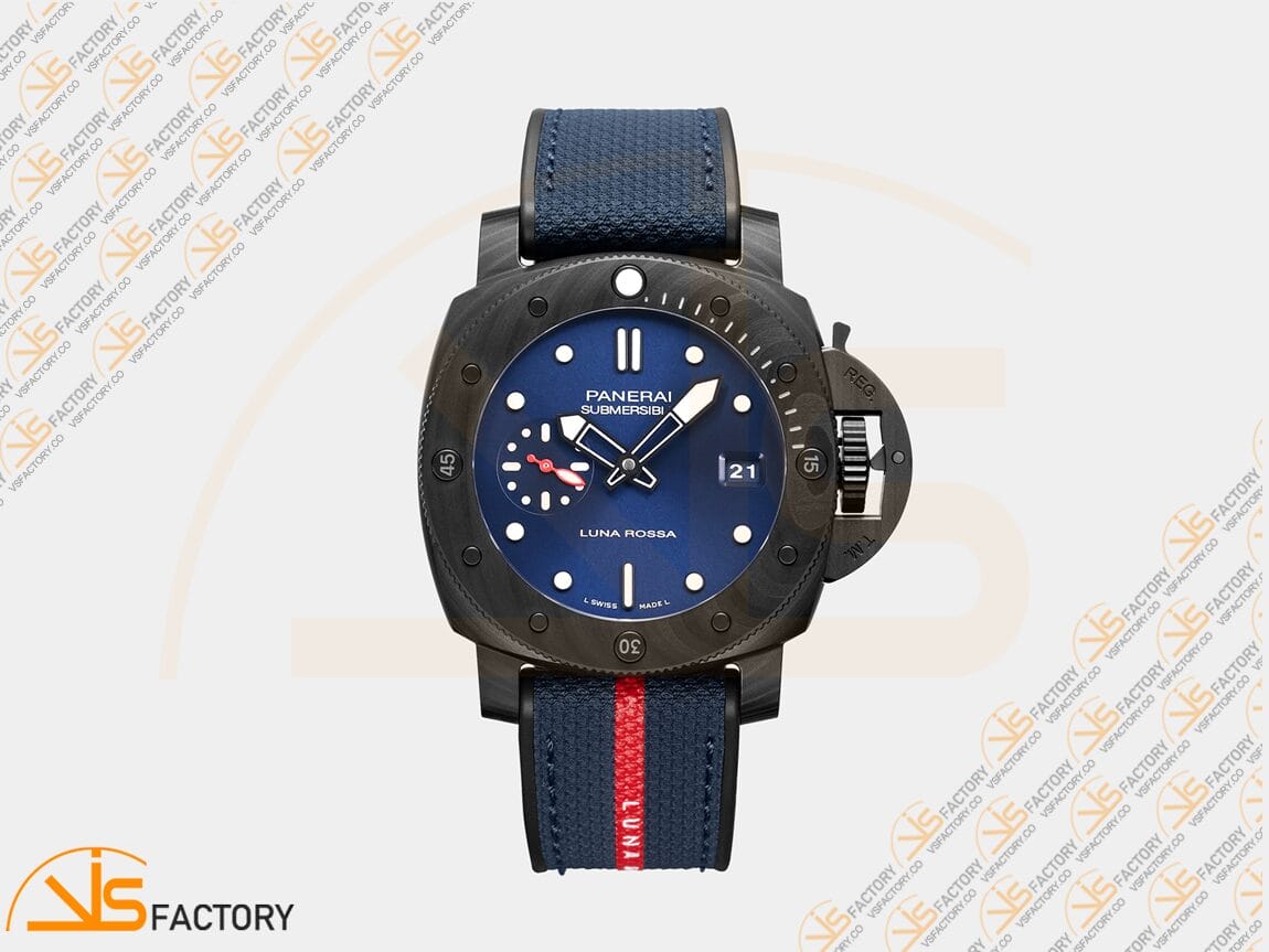 VS Factory Panerai Submersible PAM1563 Luna Rossa 42mm Blue Dial Blue Nylon P900 Movement - 图片 3