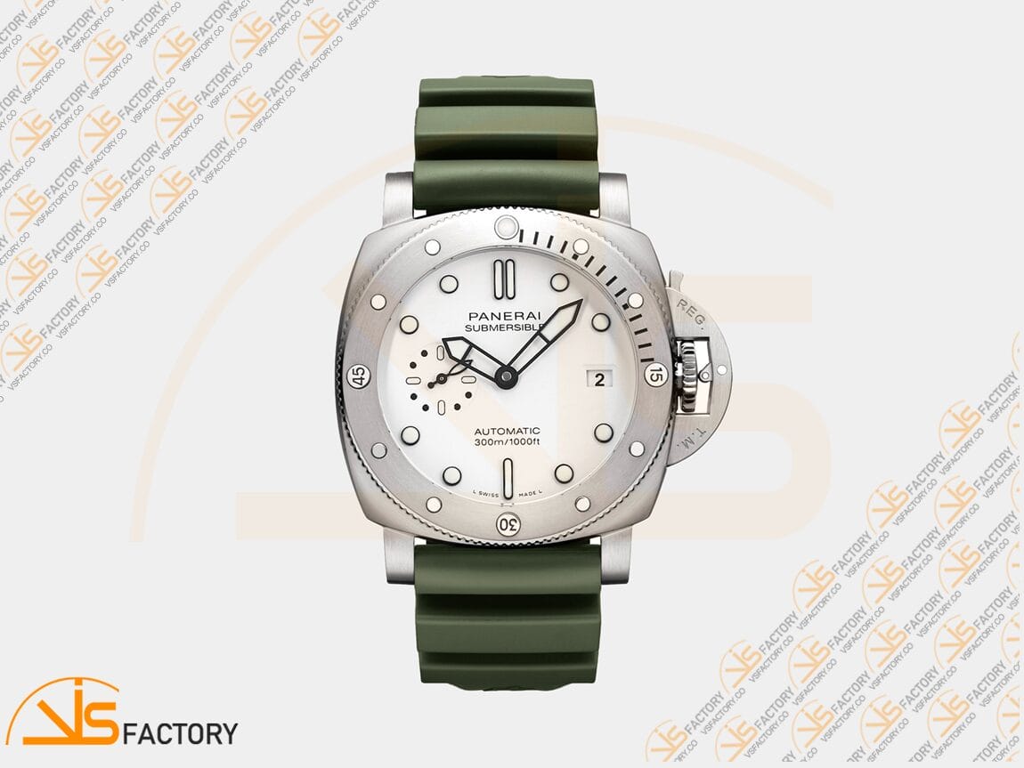 VS Factory Panerai Submersible QuarantaQuattro PAM1226 White Dial Steel Rubber Strap P.9010 Movement - 图片 3