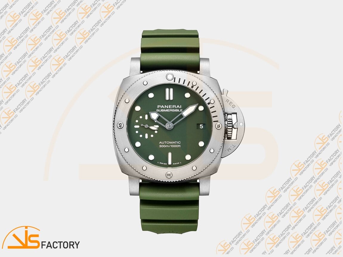 VS Factory Panerai Submersible Verde Militare PAM1055 Green Dial Steel P.900 Movement - 图片 3