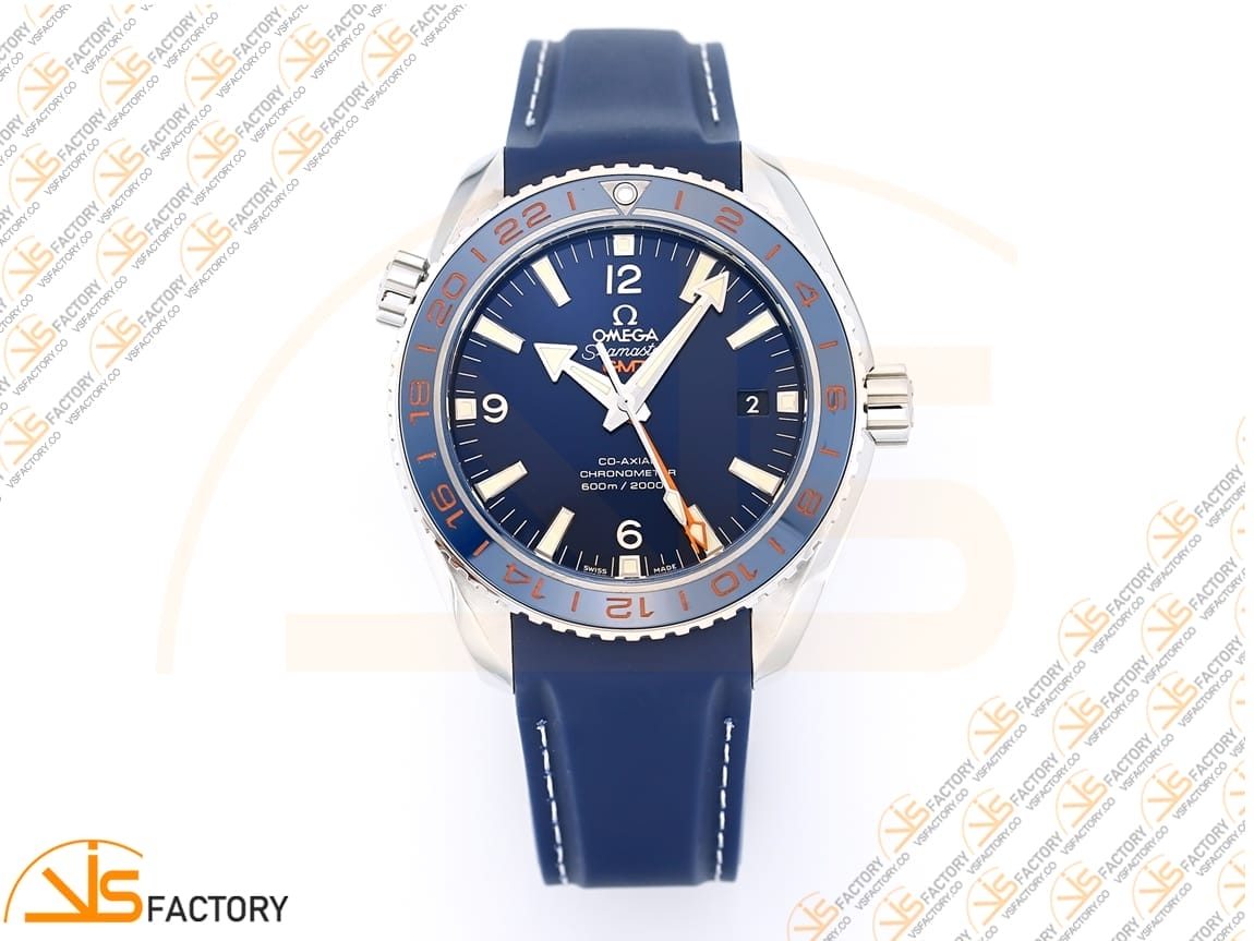 VSFactory (VSF) Omega Planet Ocean 600M GMT 43.5mm Blue Dial Blue Ceramic Bezel SS A8605 Movement - 图片 3