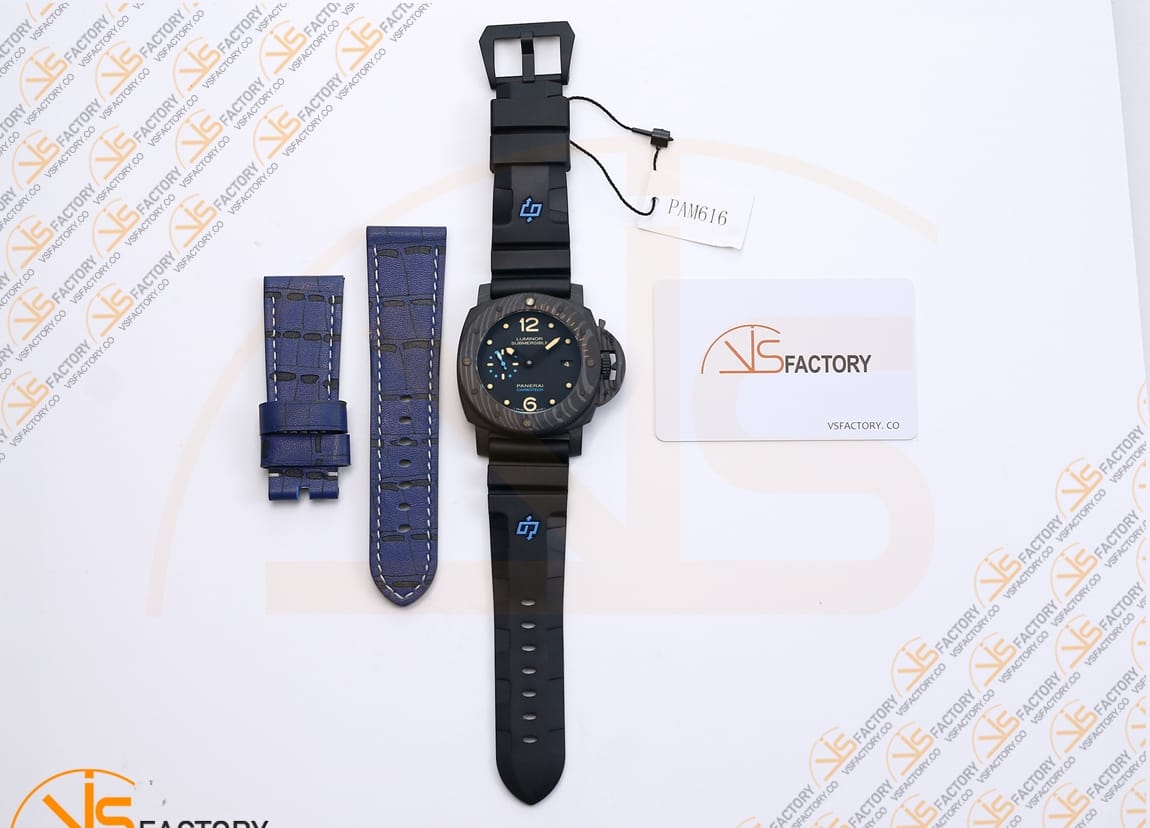 VS Factory Panerai Luminor Submersible PAM616 Black Dial Carbotech P.9000 Movement - 图片 2