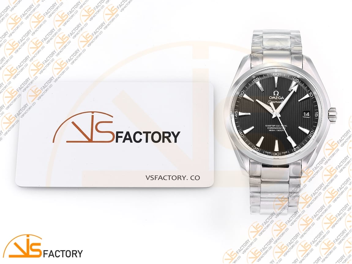 VSFactory (VSF) Omega Aqua Terra 150M Black Textured Dial Steel A8500 Movement - 图片 2