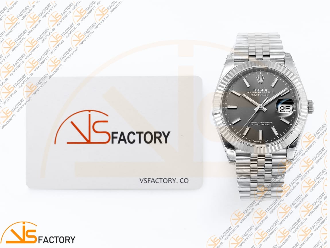 VS Factory Rolex DateJust 41 126334 Gray Dial 904L Steel VS3235 Movement - 图片 2