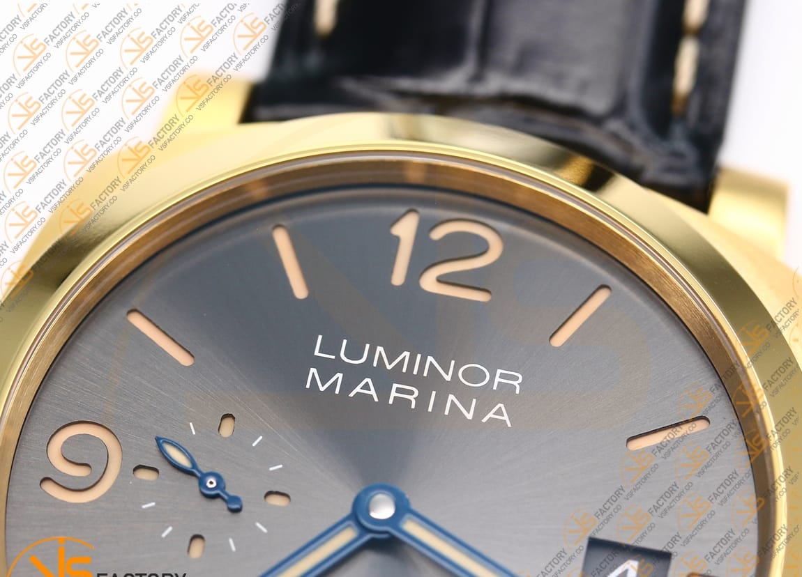 VS Factory Panerai PAM1115 Luminor Marina Black Dial Yellow Gold Case P9010 Movement - 图片 7