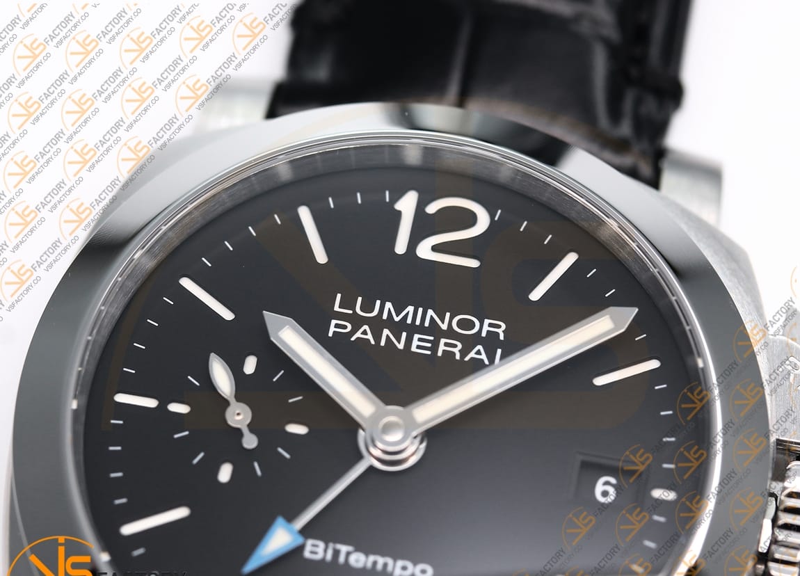 VS Factory Panerai Luminor Quaranta BiTempo PAM1365 Black Dial Stainless Steel Rubber P.900 Movement - 图片 7
