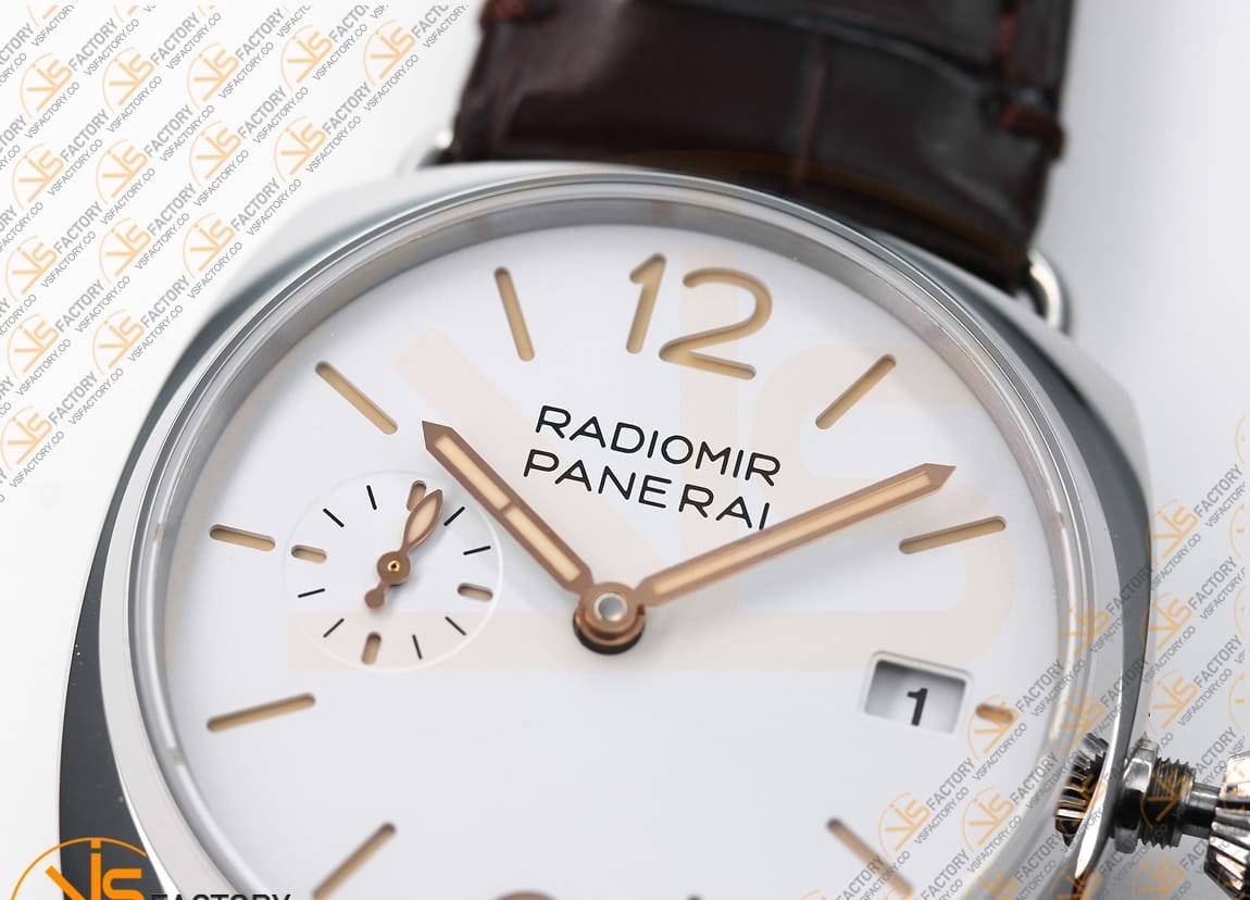VS Factory Panerai Radiomir PAM1292 White Dial Steel Leather P.900 Movement - 图片 8