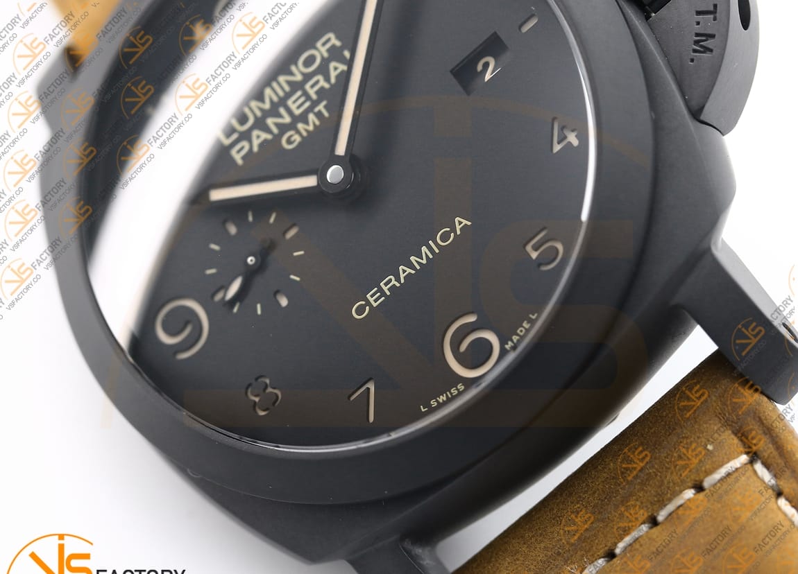 VS Factory Panerai Luminor GMT PAM441 Brown Dial Ceramic P.9001 Movement - 图片 9