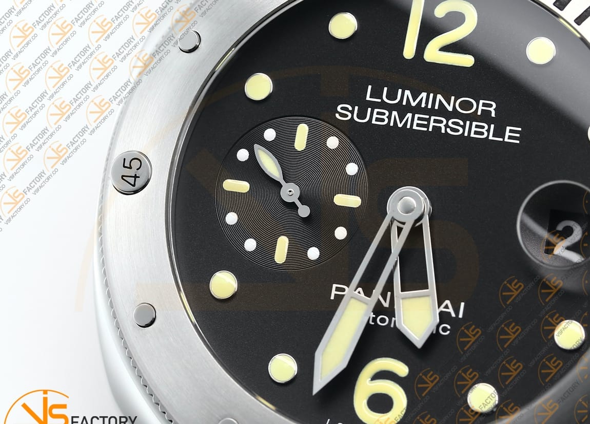VS Factory Panerai Luminor Submersible PAM1024 Black Dial Steel Rubber P.900 Movement - 图片 9