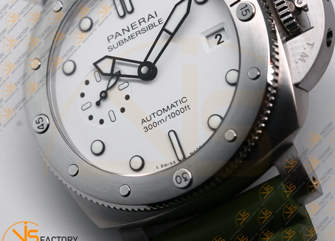 VS Factory Panerai Submersible QuarantaQuattro PAM1226 White Dial Steel Rubber Strap P.9010 Movement - 图片 9