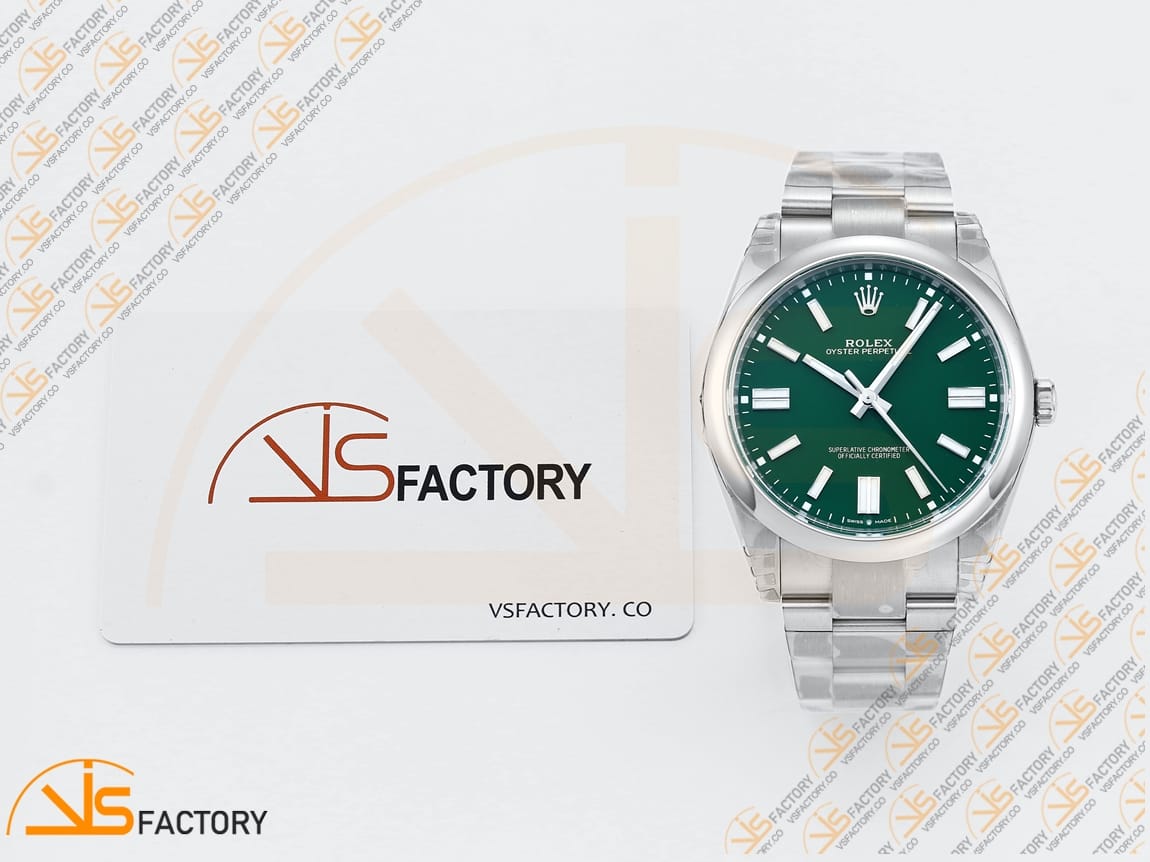 VS Factory Rolex Oyster Perpetual 124300 Green Dial 904L Steel VS3235 Movement - 图片 2