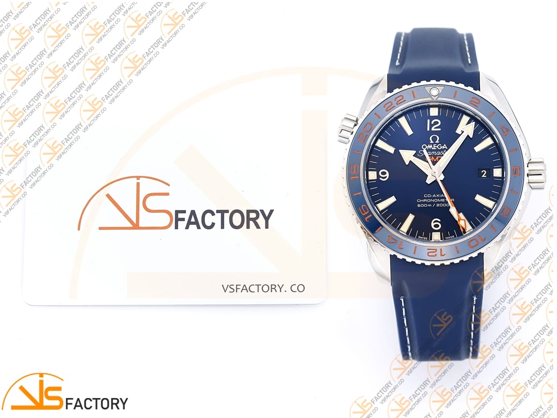 VSFactory (VSF) Omega Planet Ocean 600M GMT 43.5mm Blue Dial Blue Ceramic Bezel SS A8605 Movement - 图片 2