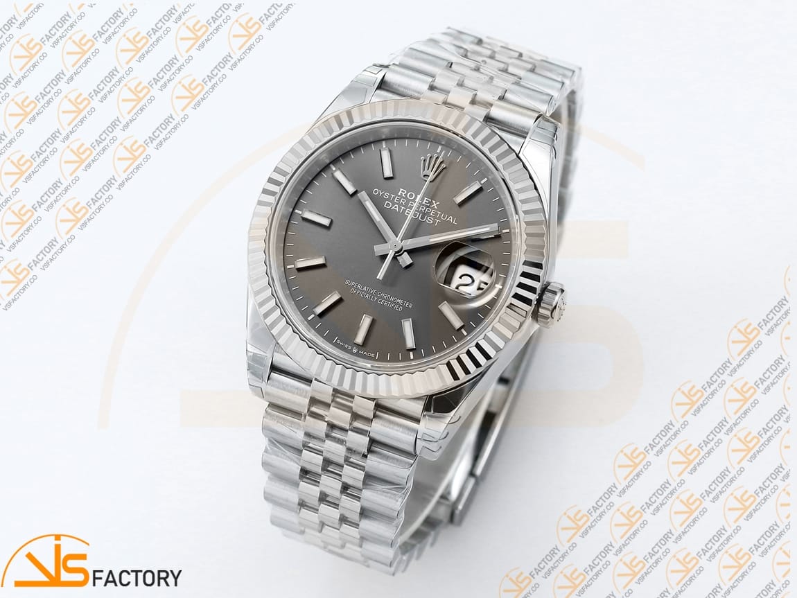 VS Factory Rolex DateJust 41 126334 Gray Dial 904L Steel VS3235 Movement - 图片 4