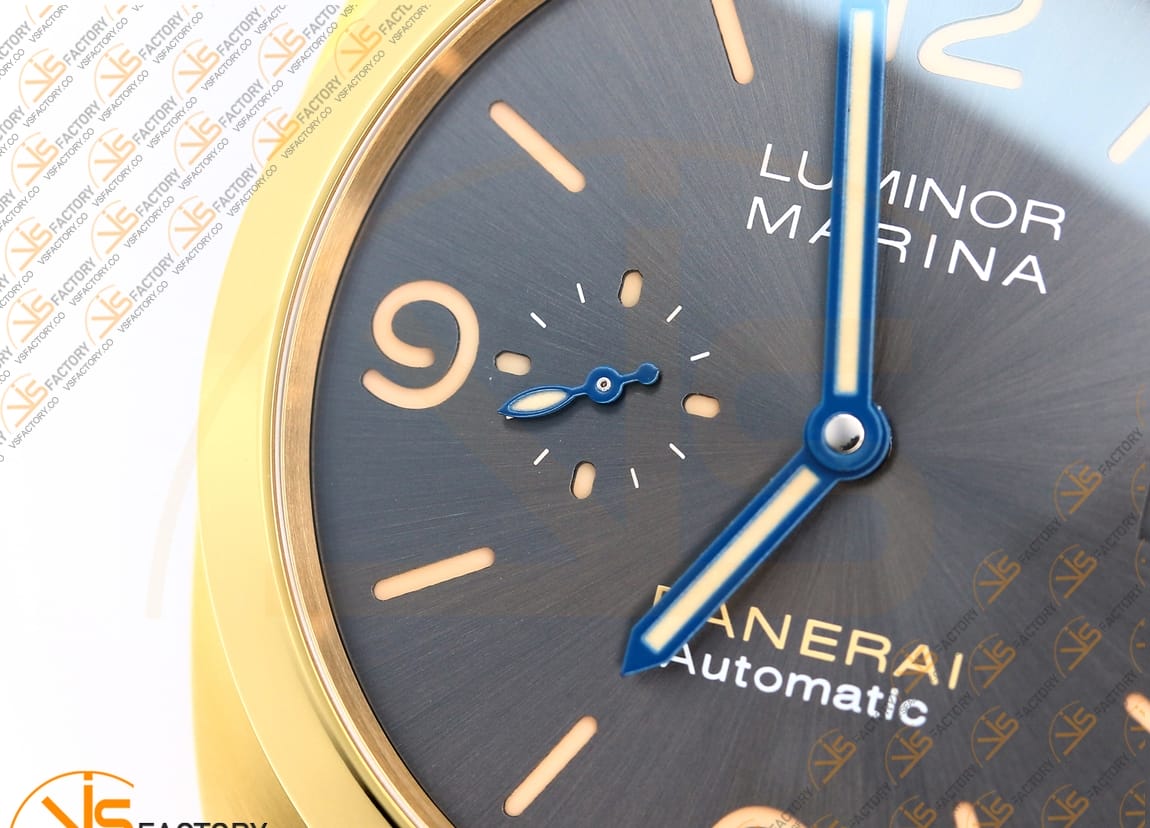 VS Factory Panerai PAM1115 Luminor Marina Black Dial Yellow Gold Case P9010 Movement - 图片 6