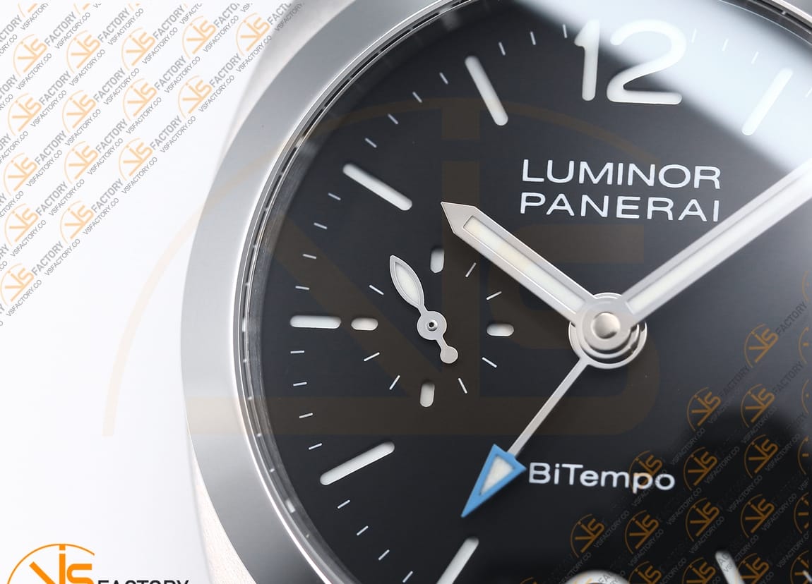 VS Factory Panerai Luminor Quaranta BiTempo PAM1365 Black Dial Stainless Steel Rubber P.900 Movement - 图片 8