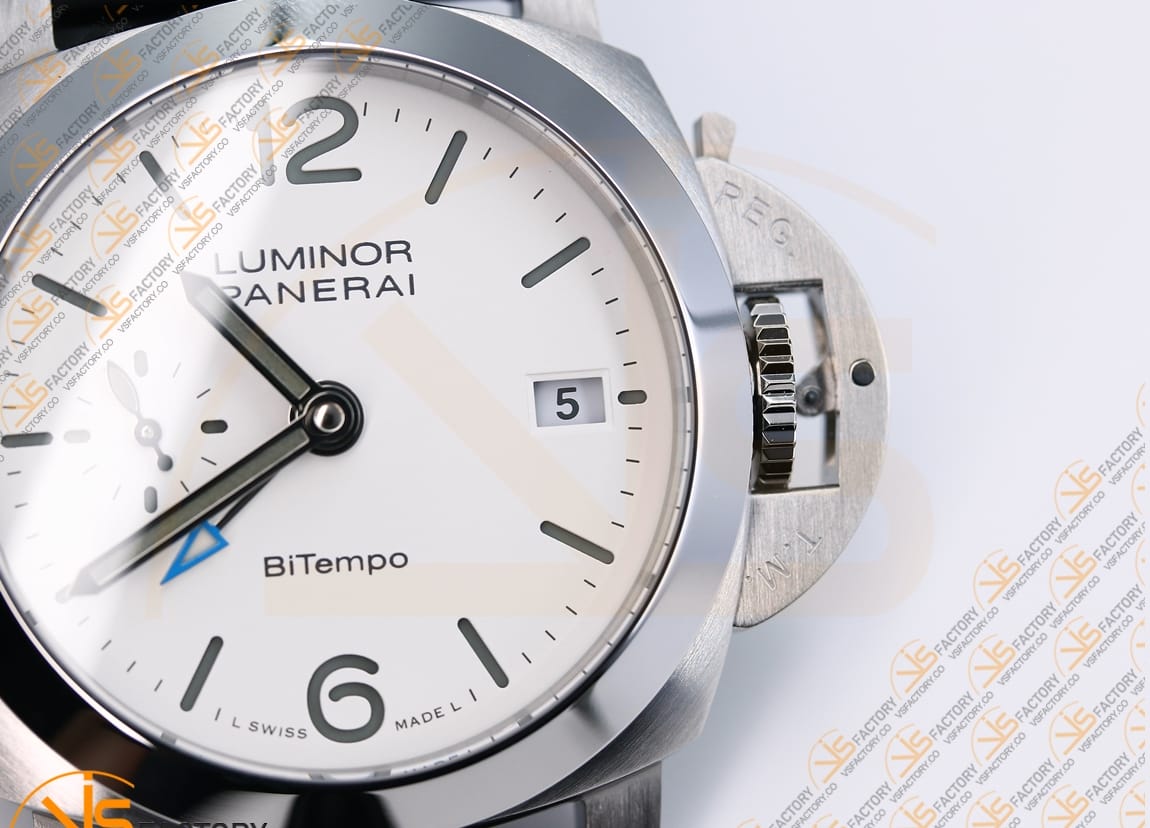 VS Factory Panerai Luminor Quaranta BiTempo PAM1367 White Dial Stainless Steel P.900 Movement - 图片 7