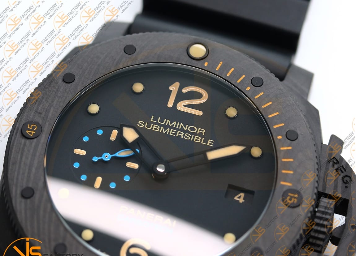 VS Factory Panerai Luminor Submersible PAM616 Black Dial Carbotech P.9000 Movement - 图片 8