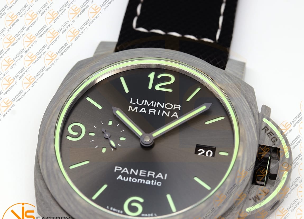 VS Factory Panerai Luminor Marina PAM1119 Blue Dial Forged Carbon Nylon P.9010 Movement - 图片 8