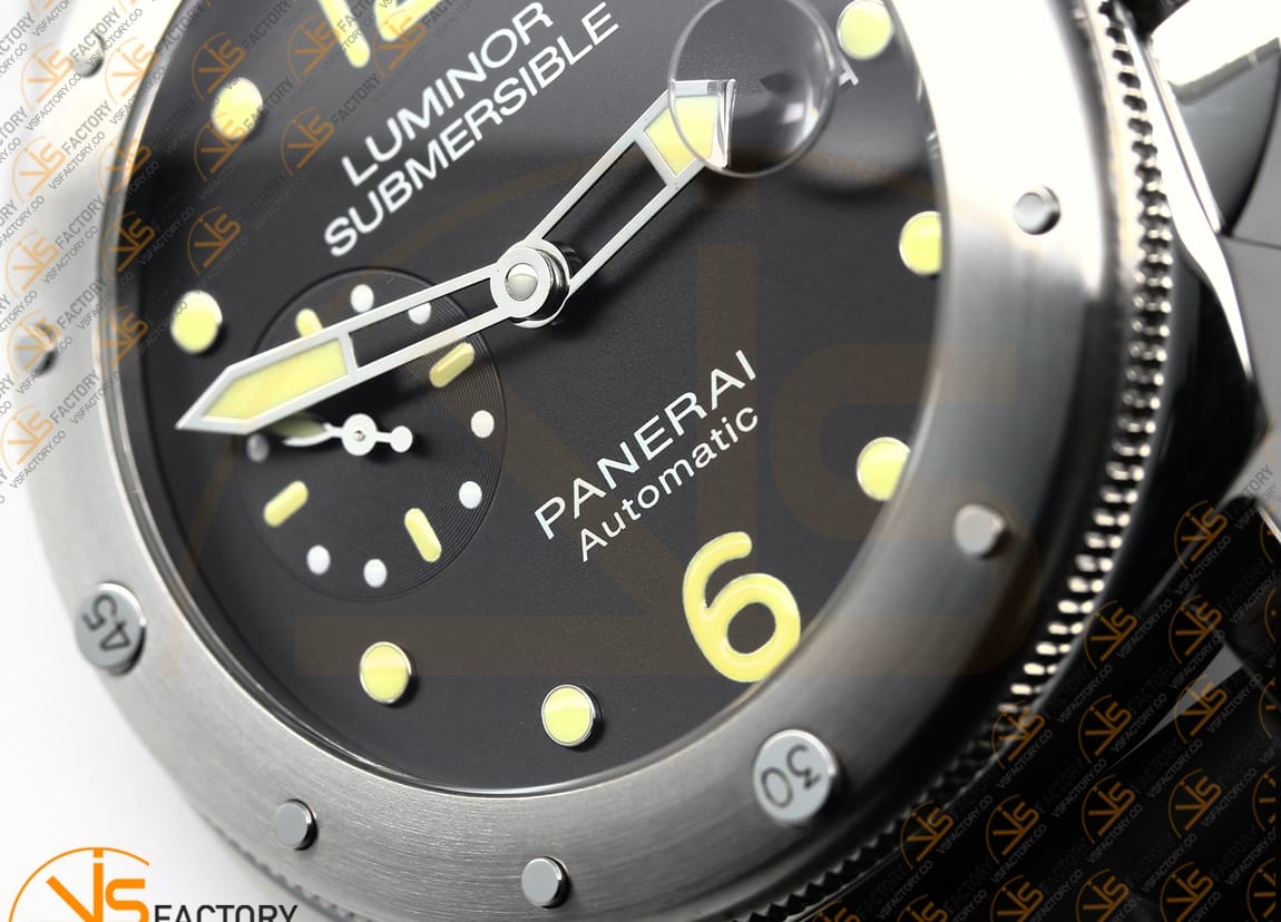 VS Factory Panerai Luminor Submersible PAM1024 Black Dial Steel Rubber P.900 Movement - 图片 8