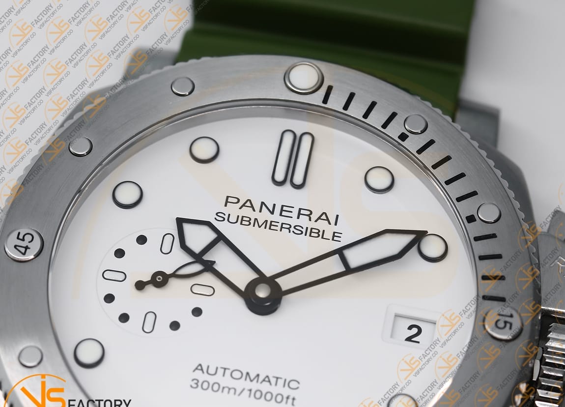 VS Factory Panerai Submersible QuarantaQuattro PAM1226 White Dial Steel Rubber Strap P.9010 Movement - 图片 8