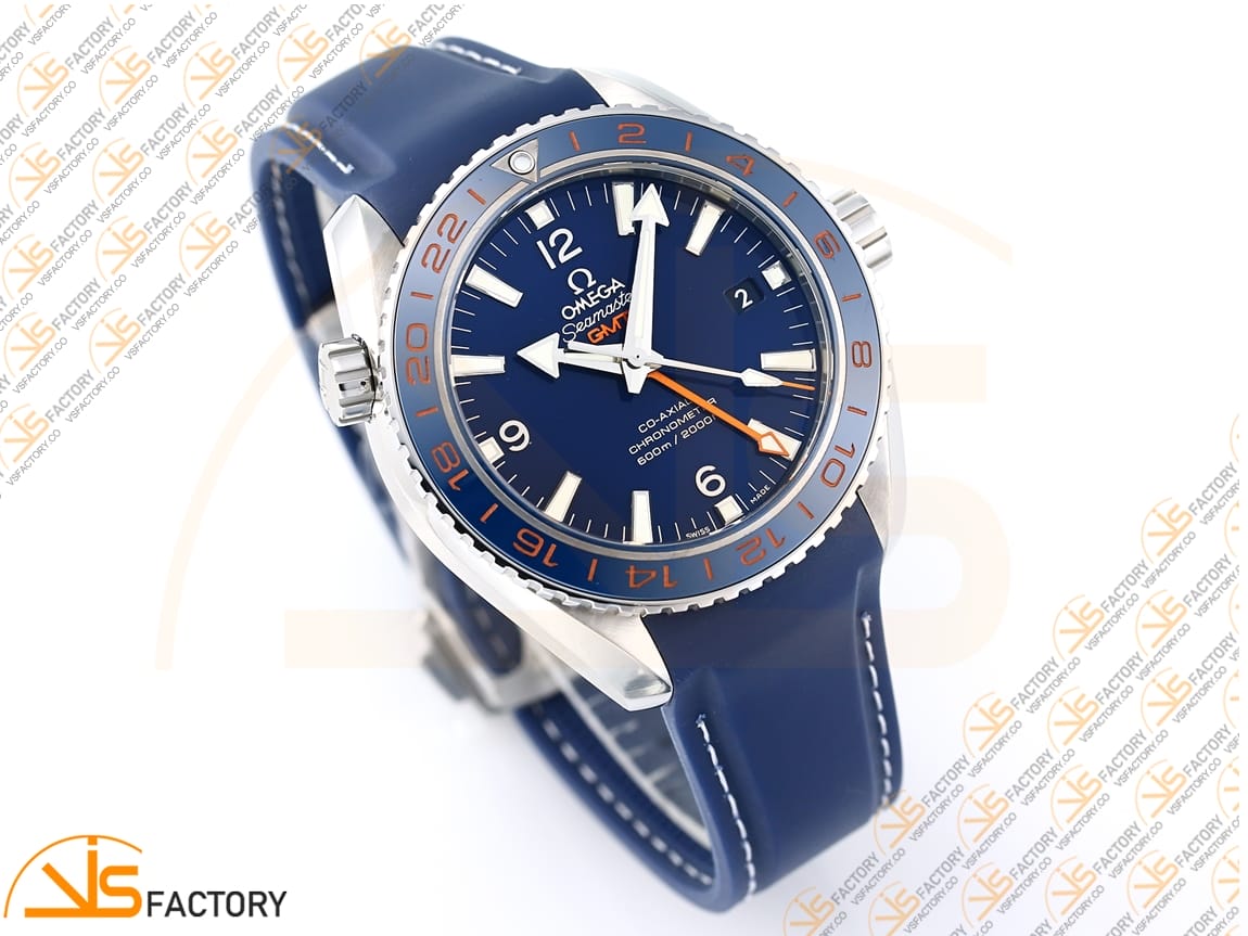 VSFactory (VSF) Omega Planet Ocean 600M GMT 43.5mm Blue Dial Blue Ceramic Bezel SS A8605 Movement - 图片 4