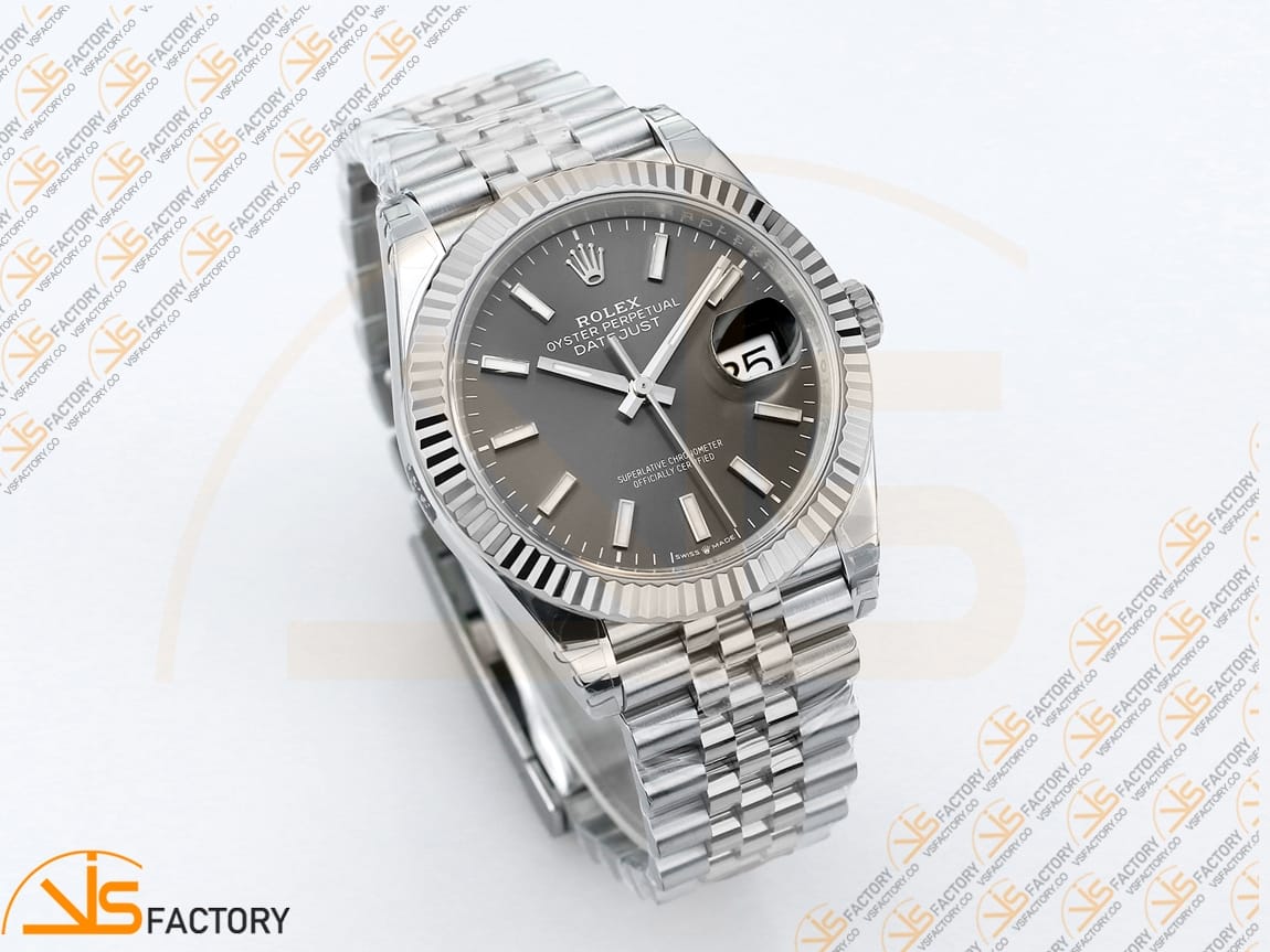 VS Factory Rolex DateJust 41 126334 Gray Dial 904L Steel VS3235 Movement - 图片 5
