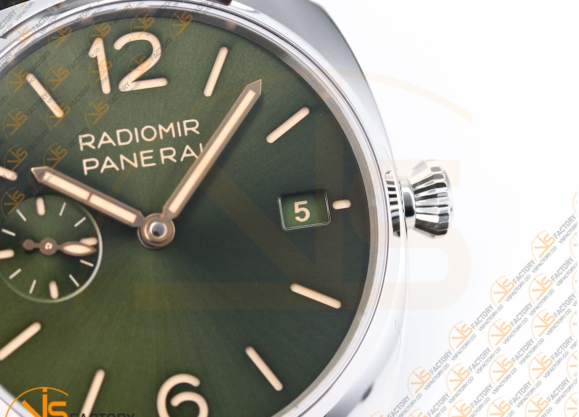VS Factory Panerai Radiomir PAM1386 Green Dial Stainless Steel P.900 Movemen - 图片 6