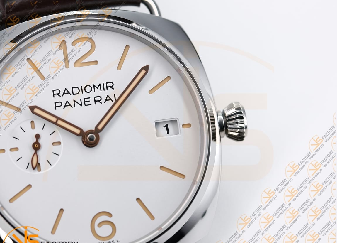 VS Factory Panerai Radiomir PAM1292 White Dial Steel Leather P.900 Movement - 图片 6