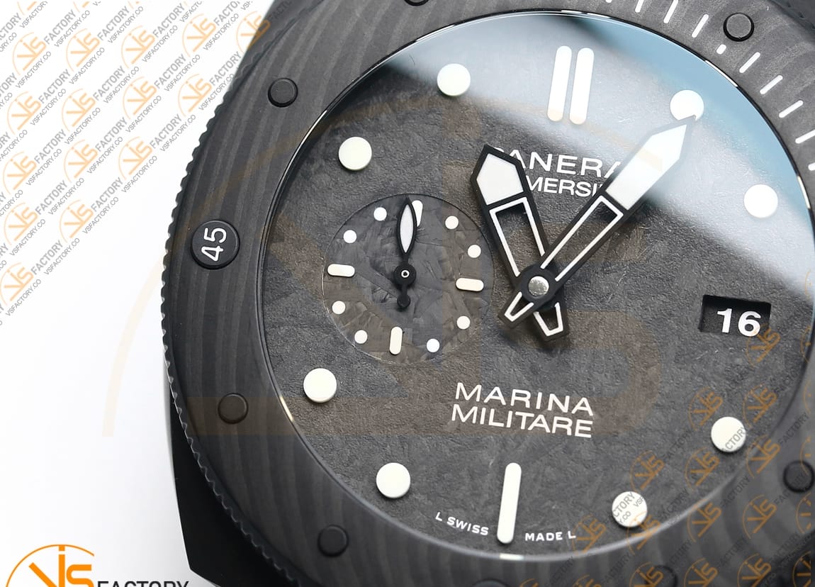 VS Factory Panerai Submersible PAM979 Black Dial Carbotech P.9000 Movement - 图片 7