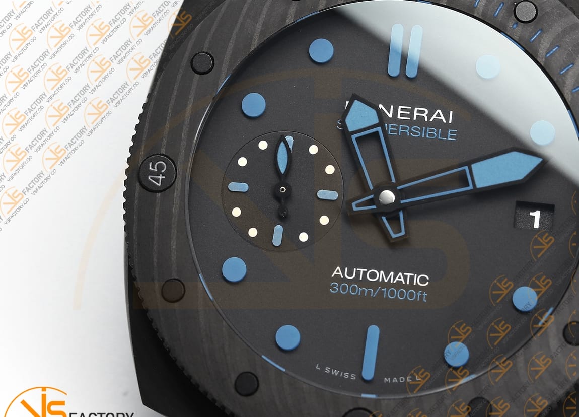 VS Factory Panerai Submersible PAM960 42mm Black Dial Blue Markers Carbotech P9010 Movement - 图片 7