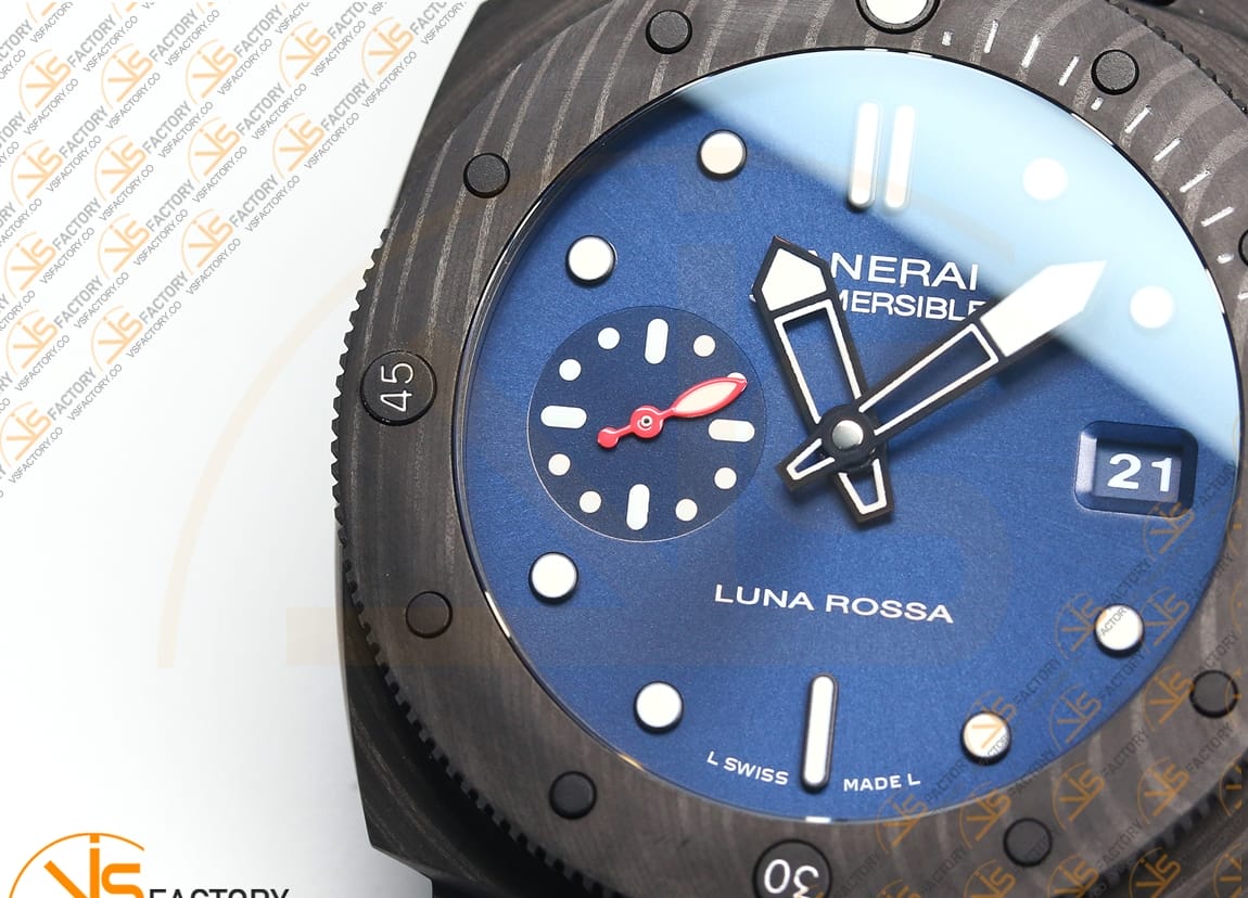 VS Factory Panerai Submersible PAM1563 Luna Rossa 42mm Blue Dial Blue Nylon P900 Movement - 图片 7