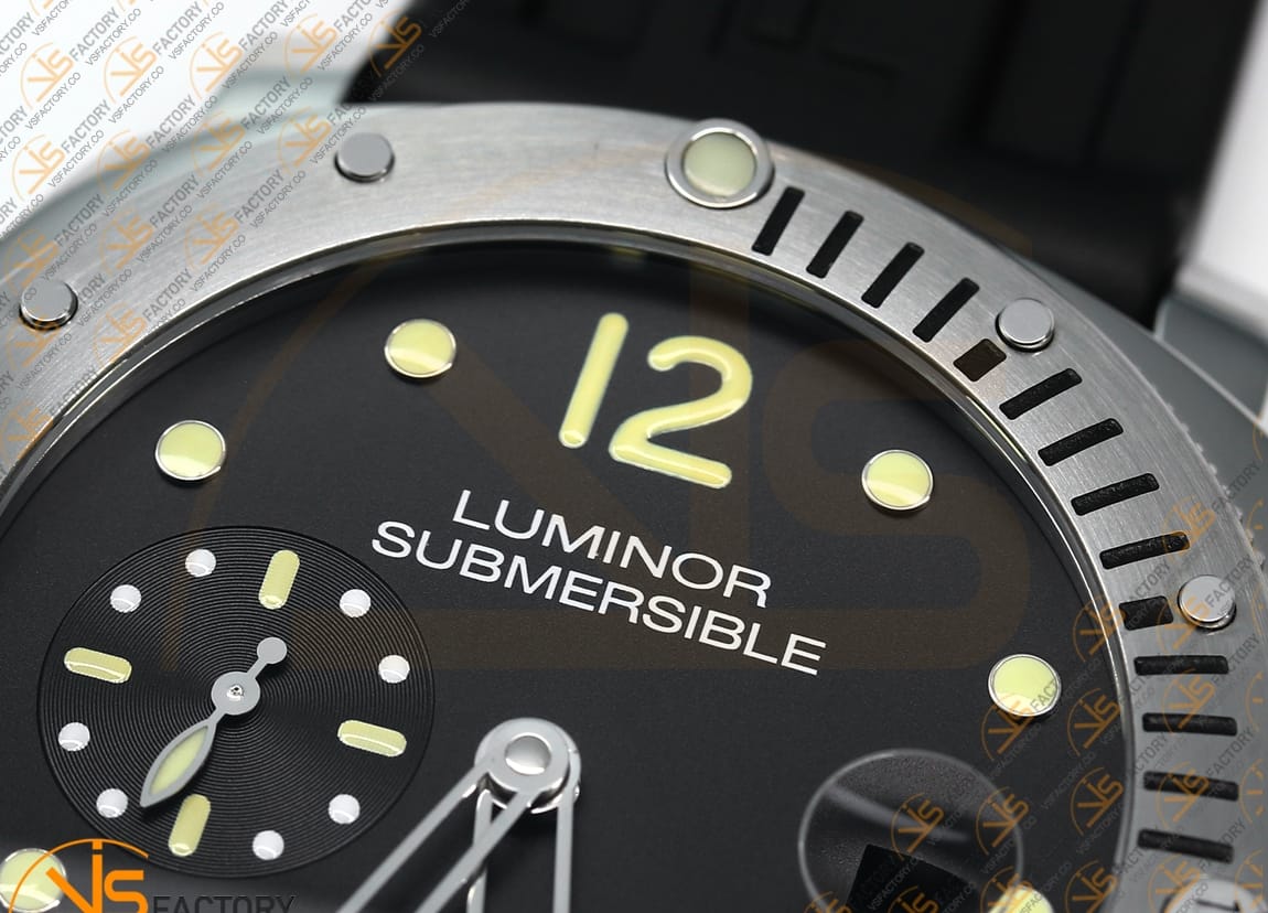 VS Factory Panerai Luminor Submersible PAM1024 Black Dial Steel Rubber P.900 Movement - 图片 7