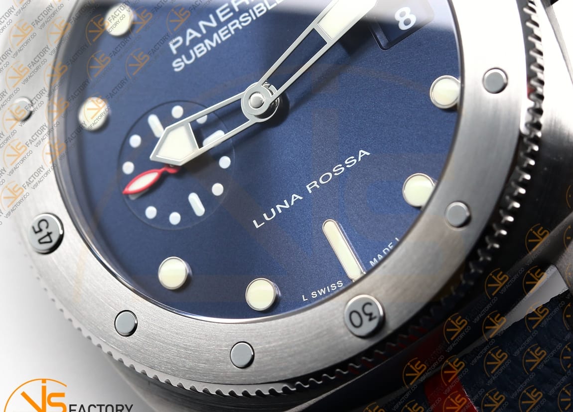 VS Factory Panerai Submersible PAM1391 Luna Rossa Blue Dial Blue Fabric Strap P.900 Movement - 图片 9