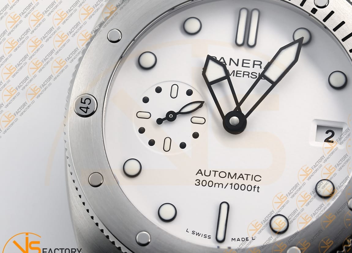 VS Factory Panerai Submersible QuarantaQuattro PAM1226 White Dial Steel Rubber Strap P.9010 Movement - 图片 7