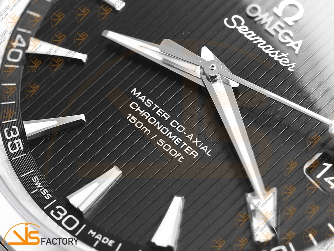 VSFactory (VSF) Omega Aqua Terra 150M Black Textured Dial Steel A8500 Movement - 图片 6