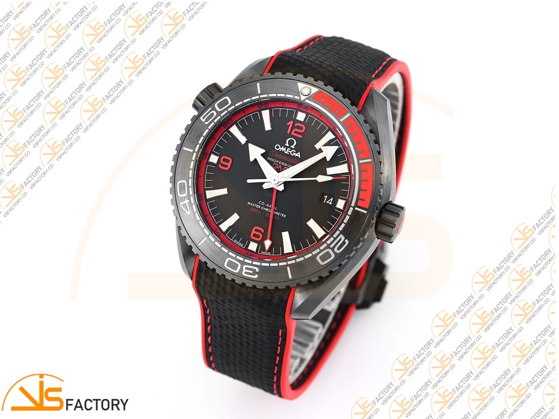 VSFactory (VSF) Omega Planet Ocean 45.5mm Deep Black Red Dial Real Ceramic A8906 Movement - 图片 5