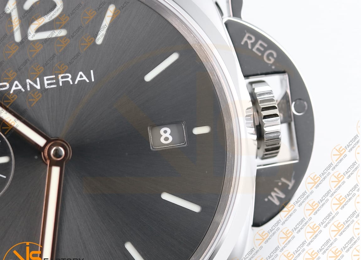 VS Factory Panerai Luminor Due PAM1250 Gray Dial Steel Leather P.900 Movement - 图片 6