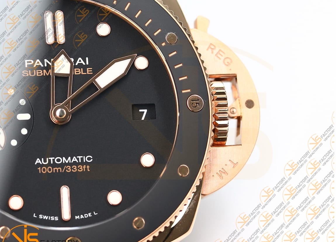 VS Factory Panerai Luminor Submersible PAM974 GoldTech Rose Gold OP XXXIV Movement - 图片 6