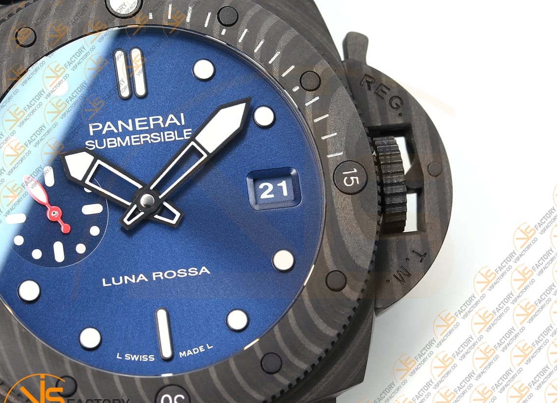 VS Factory Panerai Submersible PAM1563 Luna Rossa 42mm Blue Dial Blue Nylon P900 Movement - 图片 6