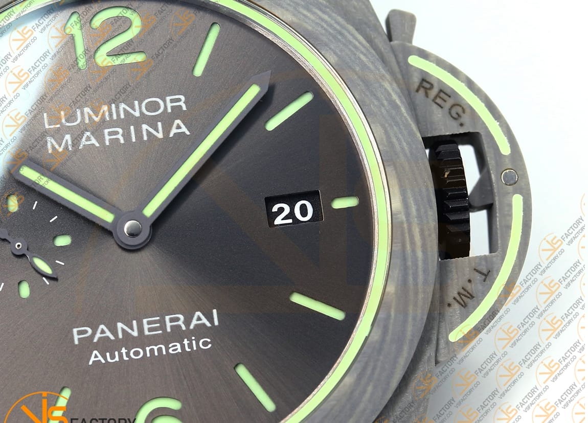 VS Factory Panerai Luminor Marina PAM1119 Blue Dial Forged Carbon Nylon P.9010 Movement - 图片 6