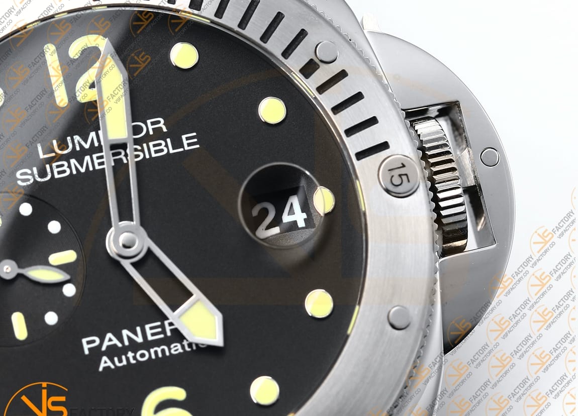 VS Factory Panerai Luminor Submersible PAM1024 Black Dial Steel Rubber P.900 Movement - 图片 6
