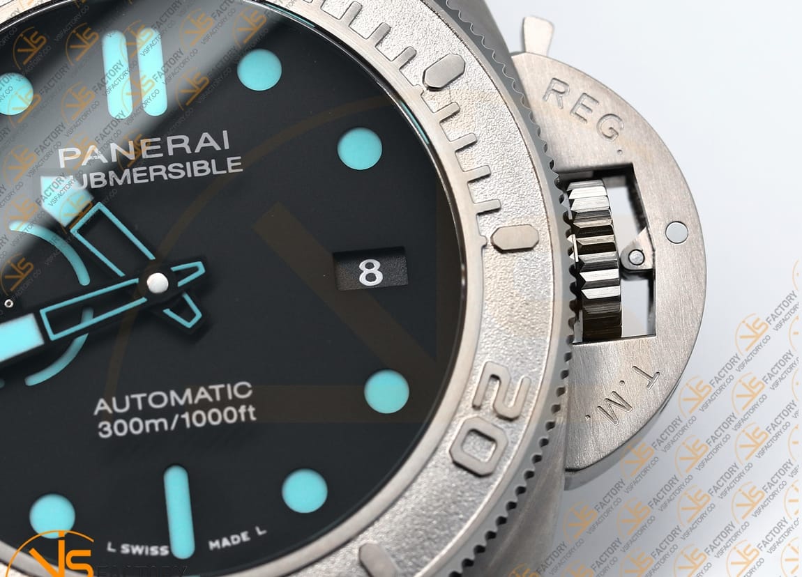 VS Factory Panerai Submersible Mike Horn PAM985 Blue Dial Titanium P.9010 Movement - 图片 6