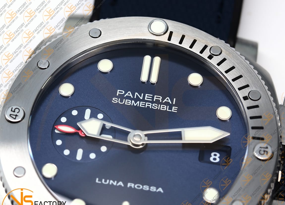 VS Factory Panerai Submersible PAM1391 Luna Rossa Blue Dial Blue Fabric Strap P.900 Movement - 图片 8