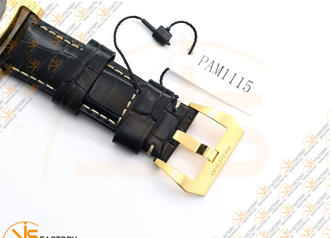 VS Factory Panerai PAM1115 Luminor Marina Black Dial Yellow Gold Case P9010 Movement - 图片 12