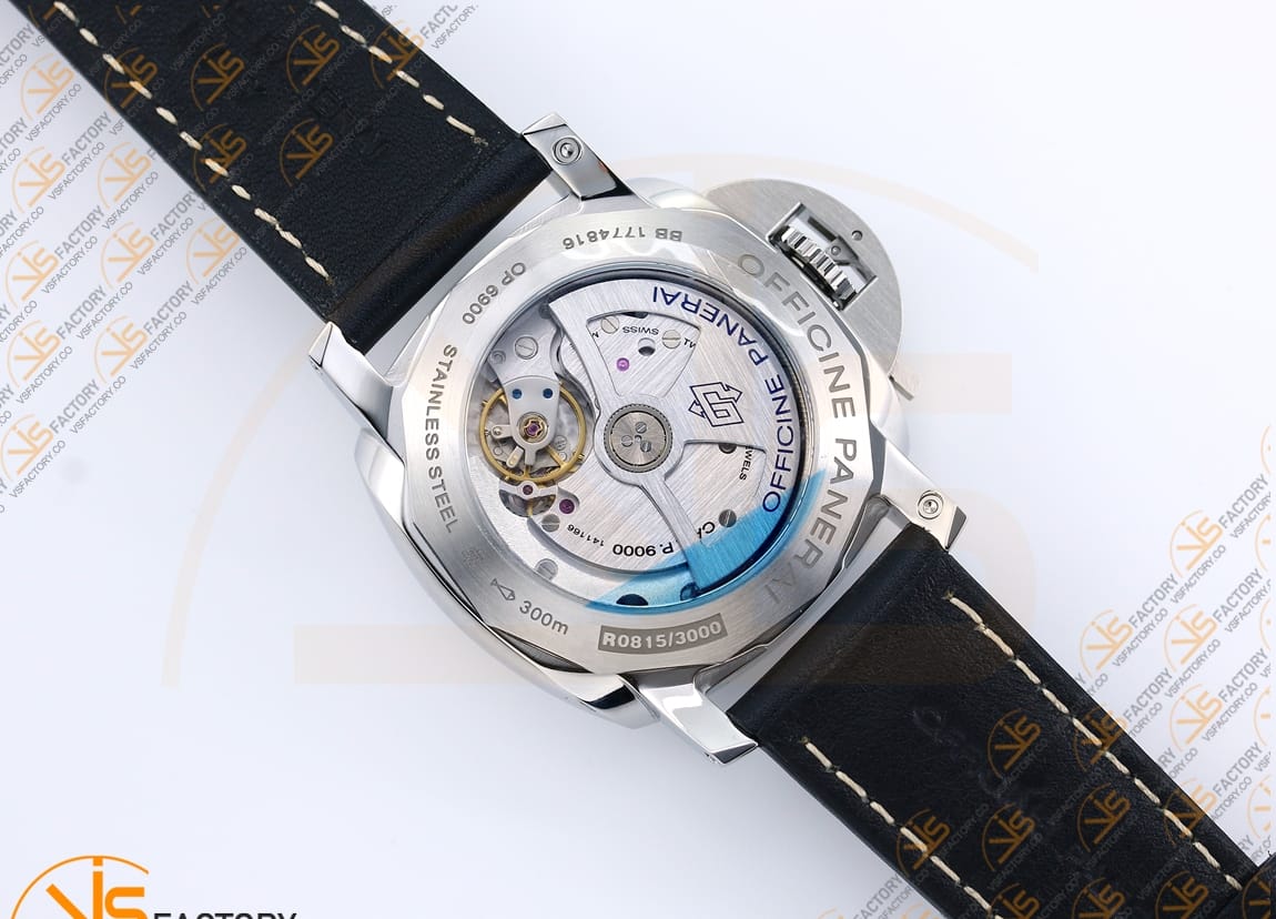 VS Factory Panerai Luminor PAM359 Black Dial 904L Steel Black Leather P.9000 Movement - 图片 12