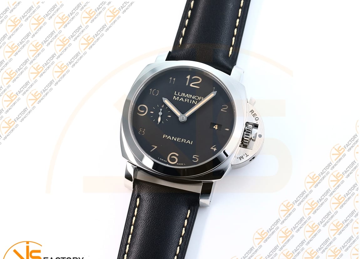 VS Factory Panerai Luminor PAM359 Black Dial 904L Steel Black Leather P.9000 Movement - 图片 5