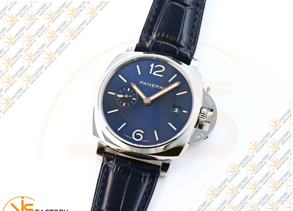 VSFactory Panerai Luminor Due PAM1274 Blue Dial Steel Leather P.900 Movement - 图片 5